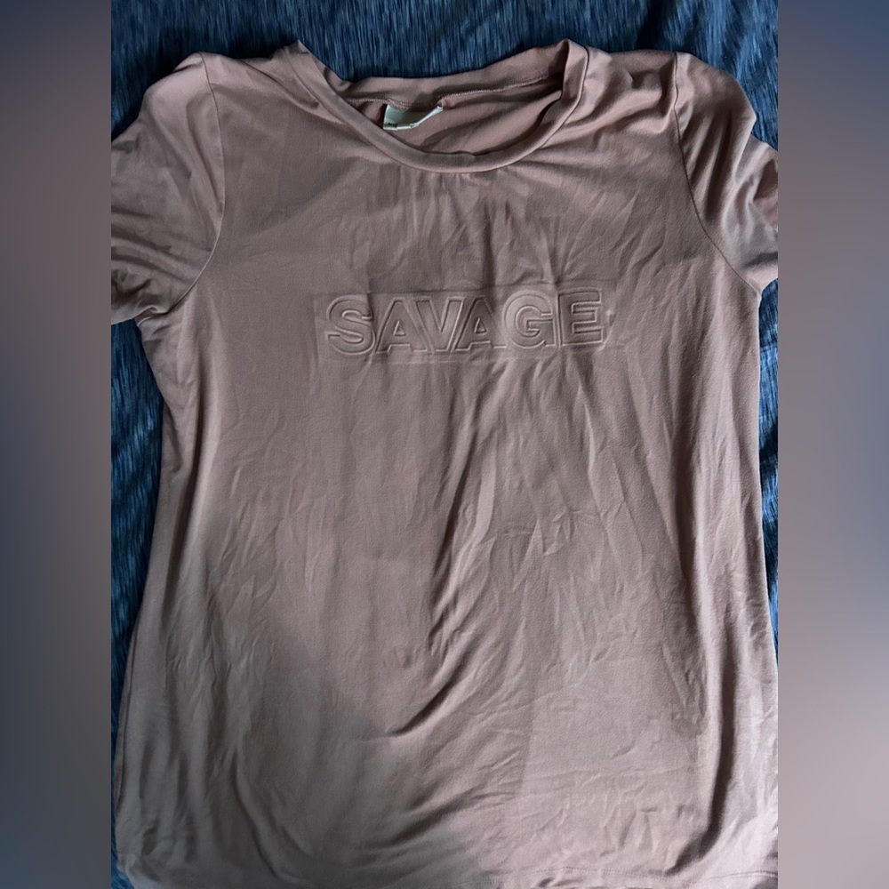 Medium Juniors Peach Pink Savage Shirt